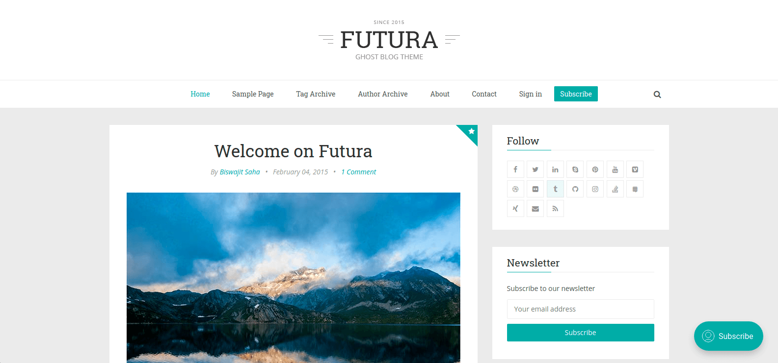 Futura Ghost Theme Screenshot