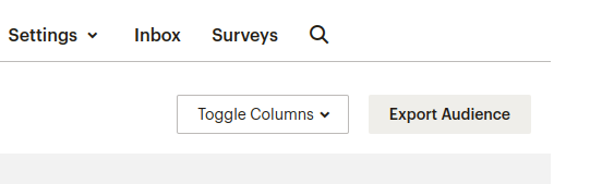 Mailchimp export audience