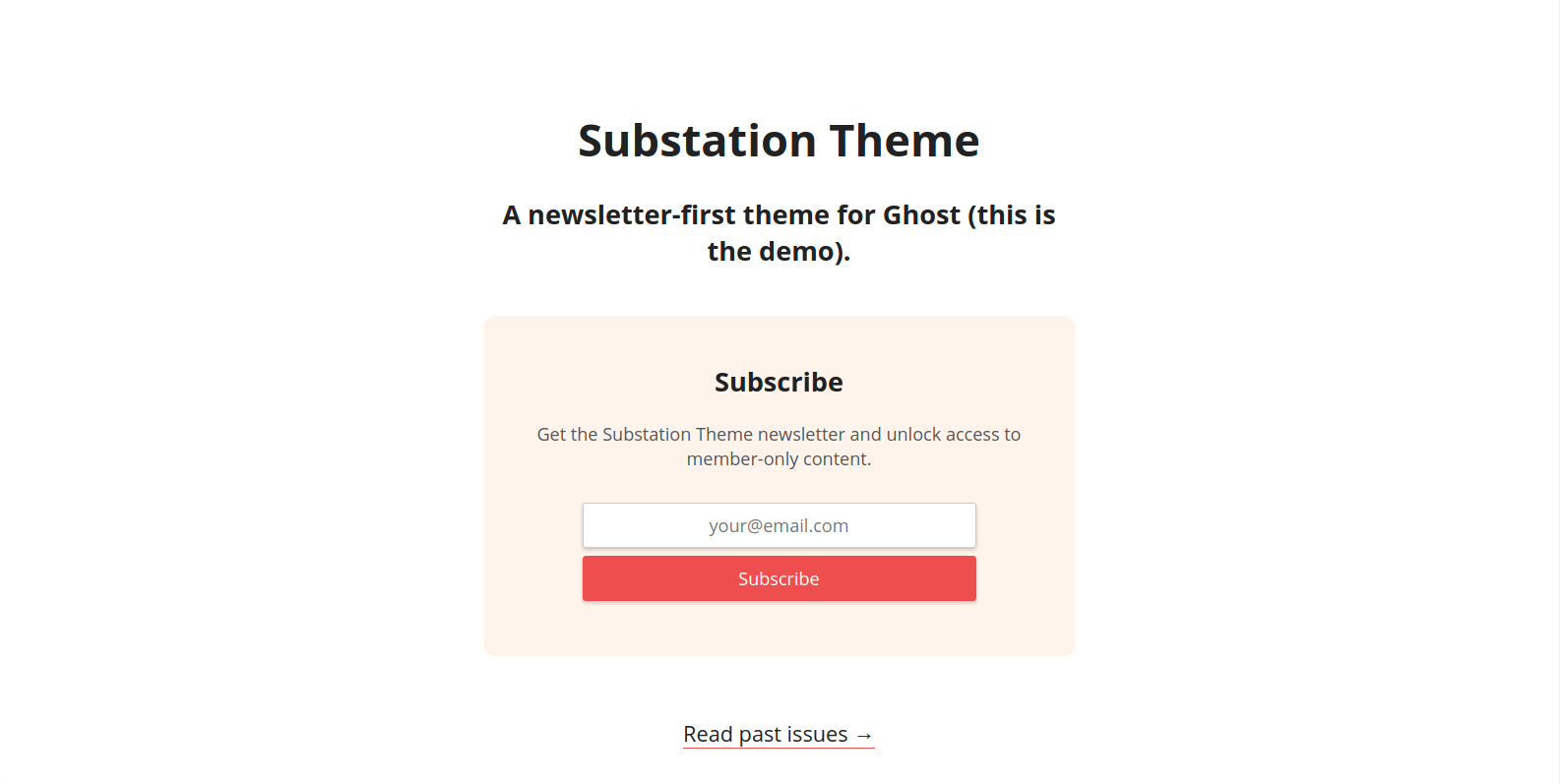 Substation Ghost Theme Screenshot