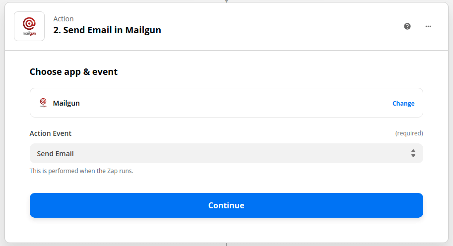 Zapier Mailgun Action