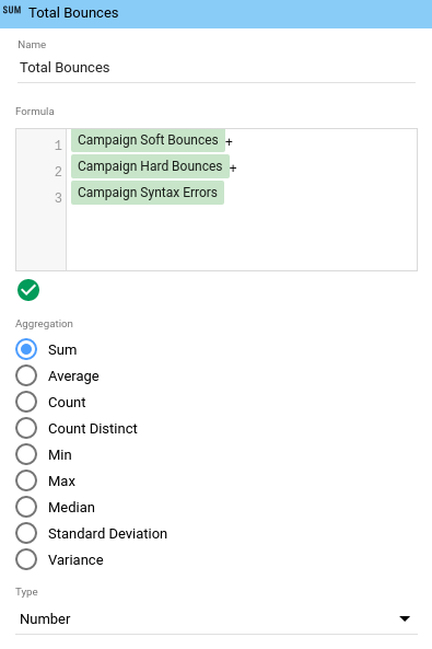 Data Studio total bounces custom field